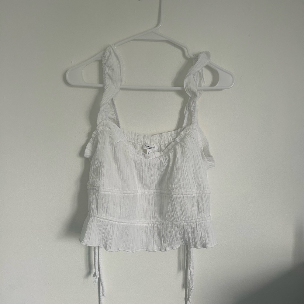 White Sleeveless Top